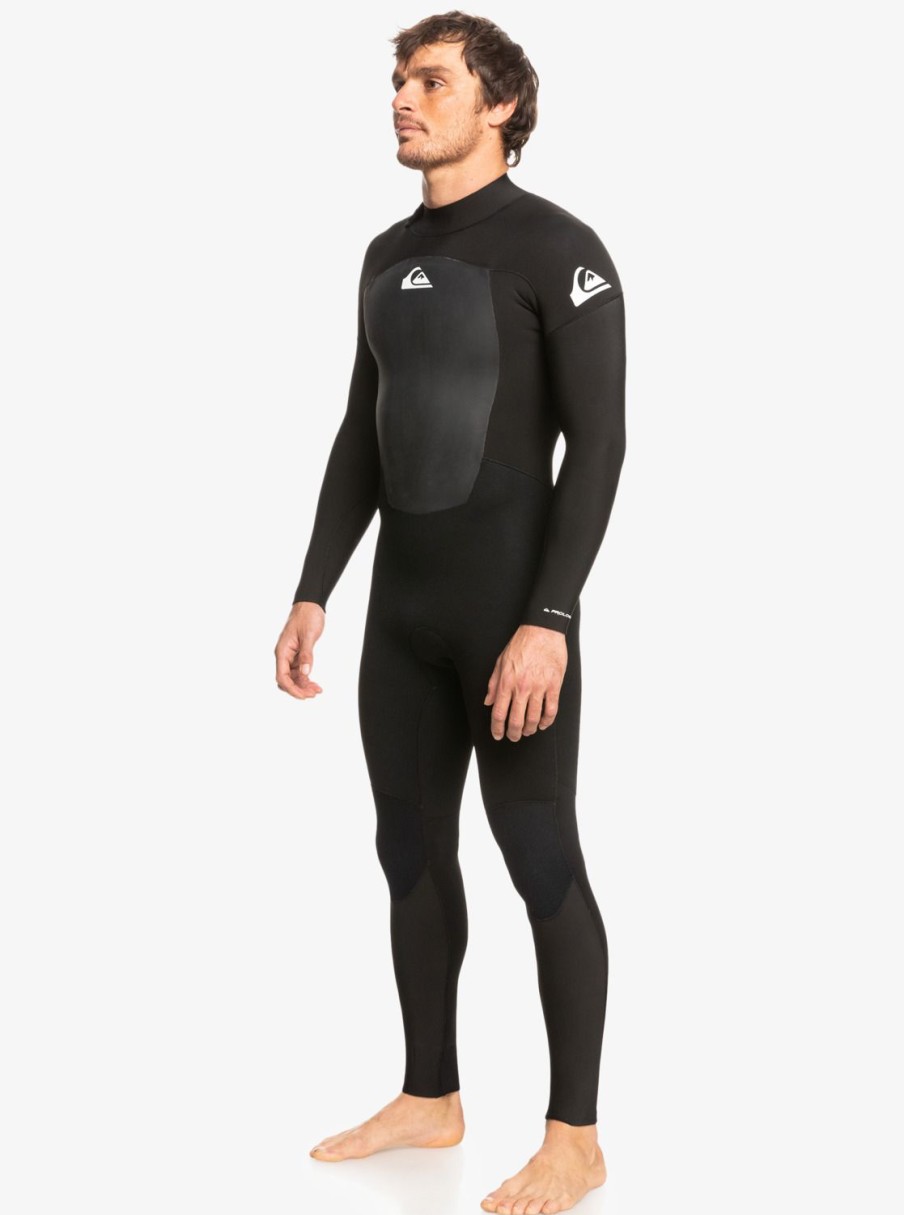 Mens Quiksilver Wetsuits | 3/2Mm Prologue Back Zip Wetsuit Black