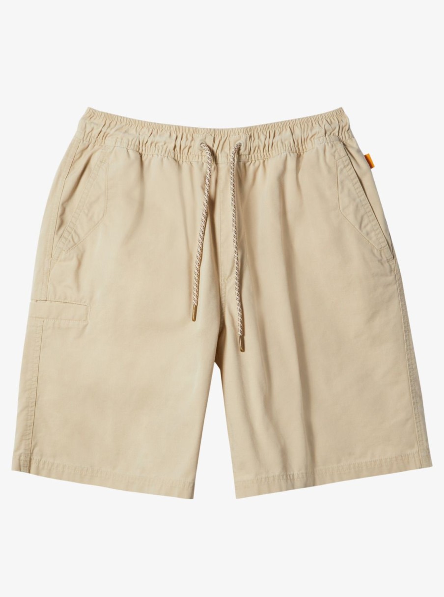 Waterman Quiksilver | Waterman Last Light Elastic Waist 19" Shorts Brown Rice