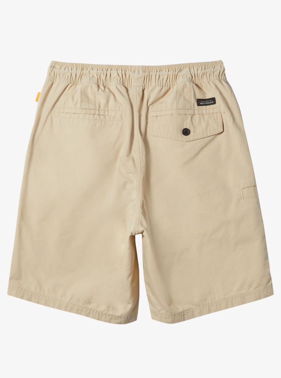 Waterman Quiksilver | Waterman Last Light Elastic Waist 19" Shorts Brown Rice