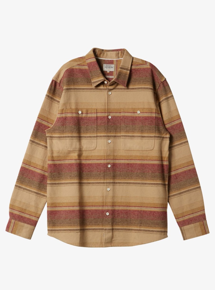 Mens Quiksilver Shirts & Polos | Waterman Lowest Tide Flannel Long Sleeve Top Inscense Lowest Tide