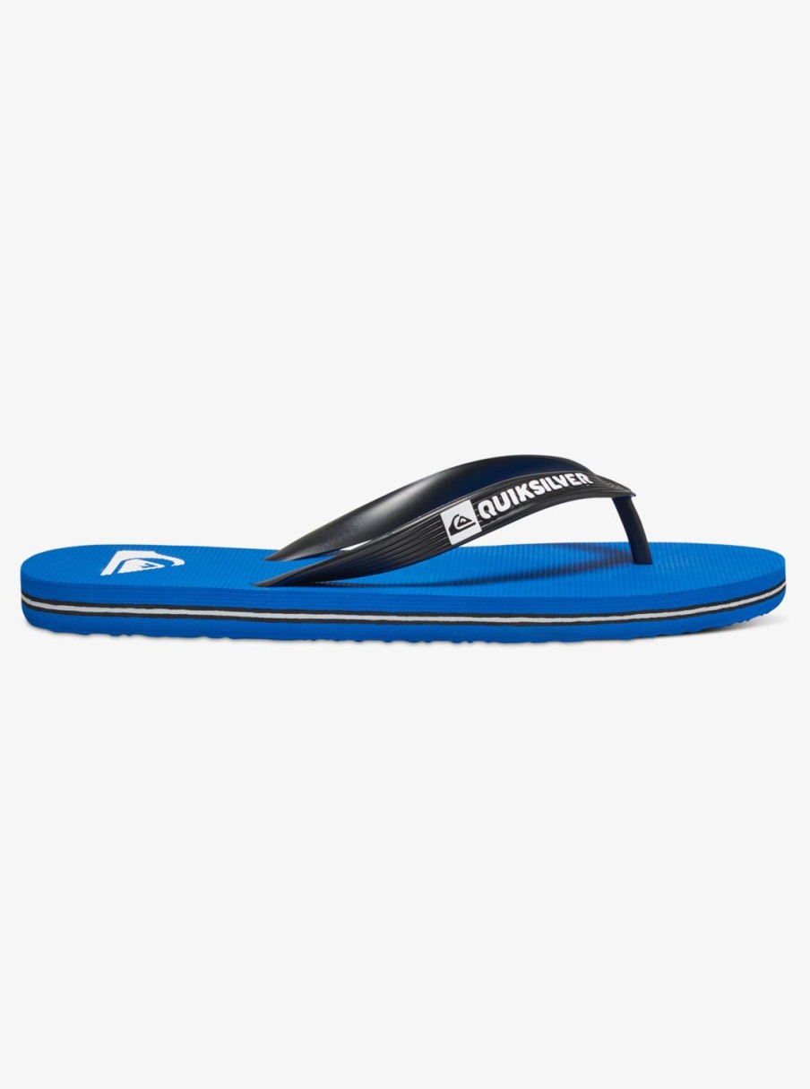 Mens Quiksilver Sandals | Molokai Flip-Flops Black/Blue/Black