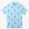 Mens Quiksilver Shirts & Polos | Waterman Micronesia Woven Shirt Micronesia Dusk Blue