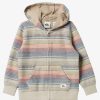 Boys Quiksilver Sweatshirts & Hoodies | Boy'S 2-7 Great Otway Zip-Up Hoodie Plaza Taupe Great Otway