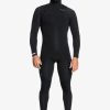 Mens Quiksilver Wetsuits | 5/4/3/ Everyday Sessions Hooded Chest-Zip Wetsuit Black