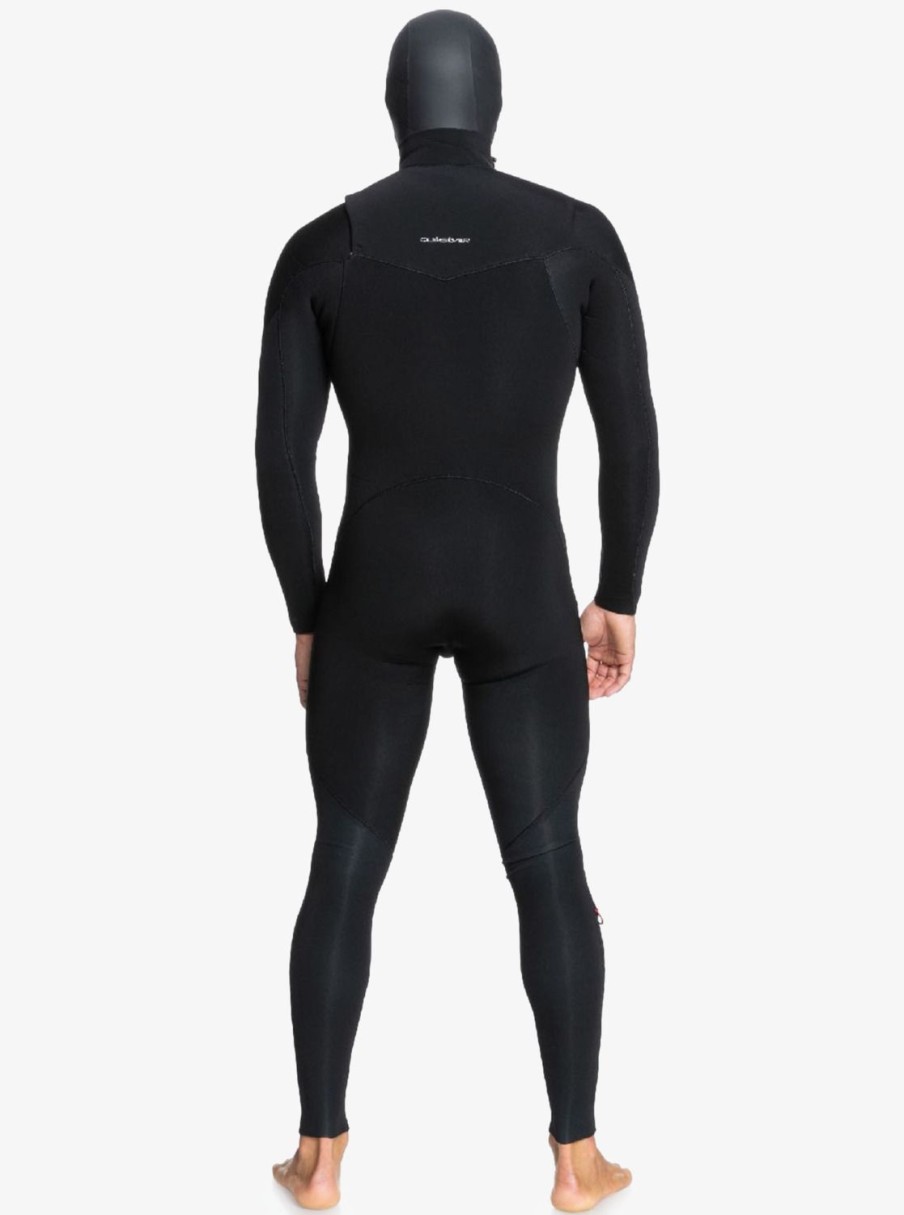 Mens Quiksilver Wetsuits | 5/4/3/ Everyday Sessions Hooded Chest-Zip Wetsuit Black