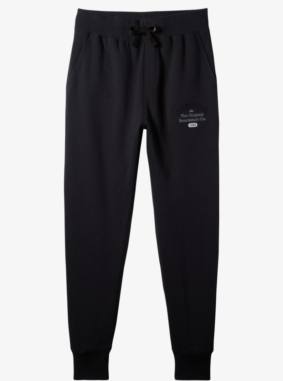 Mens Quiksilver Pants | Emboss Slim Joggers Black