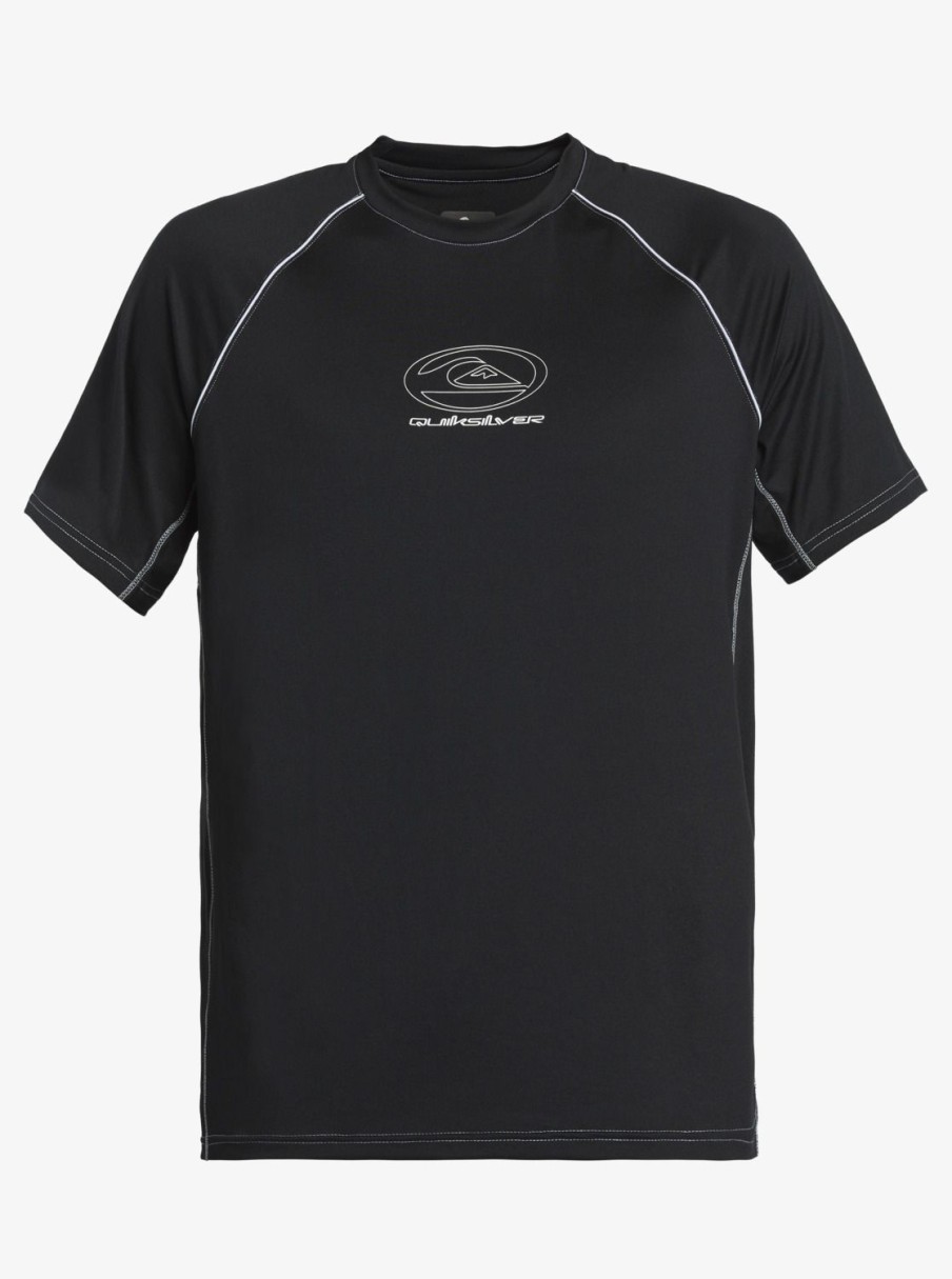 Mens Quiksilver Rashguards | Saturn Surf Tee Short Sleeve Surf Tee Black