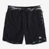 Mens Quiksilver Boardshorts | Omni Scallop 17" Amphibian Boardshorts Black