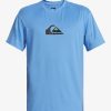 Mens Quiksilver Rashguards | Solid Streak Short Sleeve Upf 50 Surf Tee Azure Blue