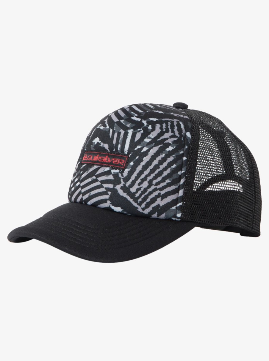 Boys Quiksilver Hats | Boy'S 8-16 Vulture Coop Trucker Hat Jet Black