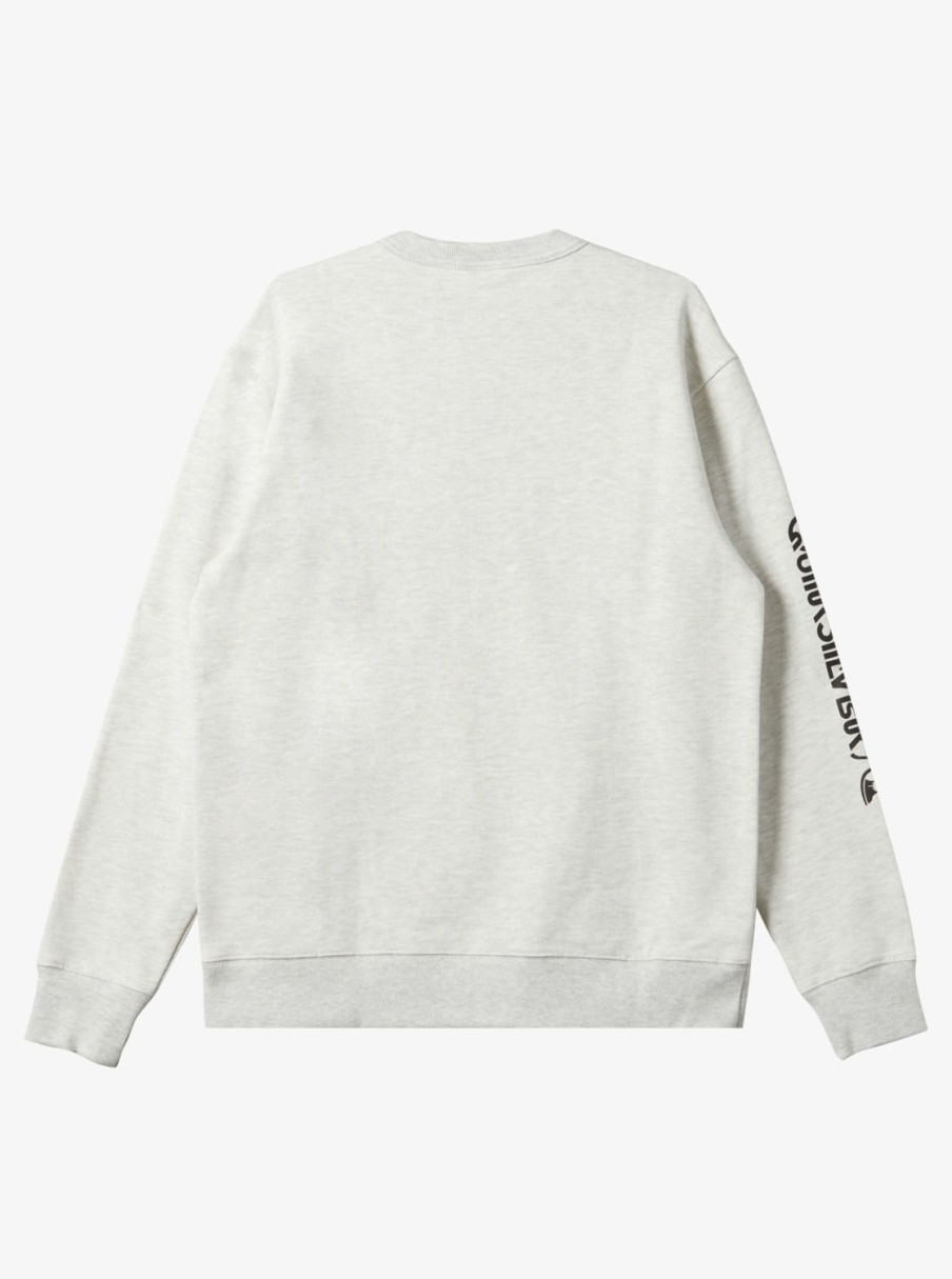 Mens Quiksilver Shirts & Polos | The Original Sweatshirt White Marble Heather