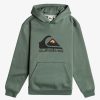 Boys Quiksilver Jackets | Boy'S 8-16 Big Logo Fleece Top Laurel Wreath