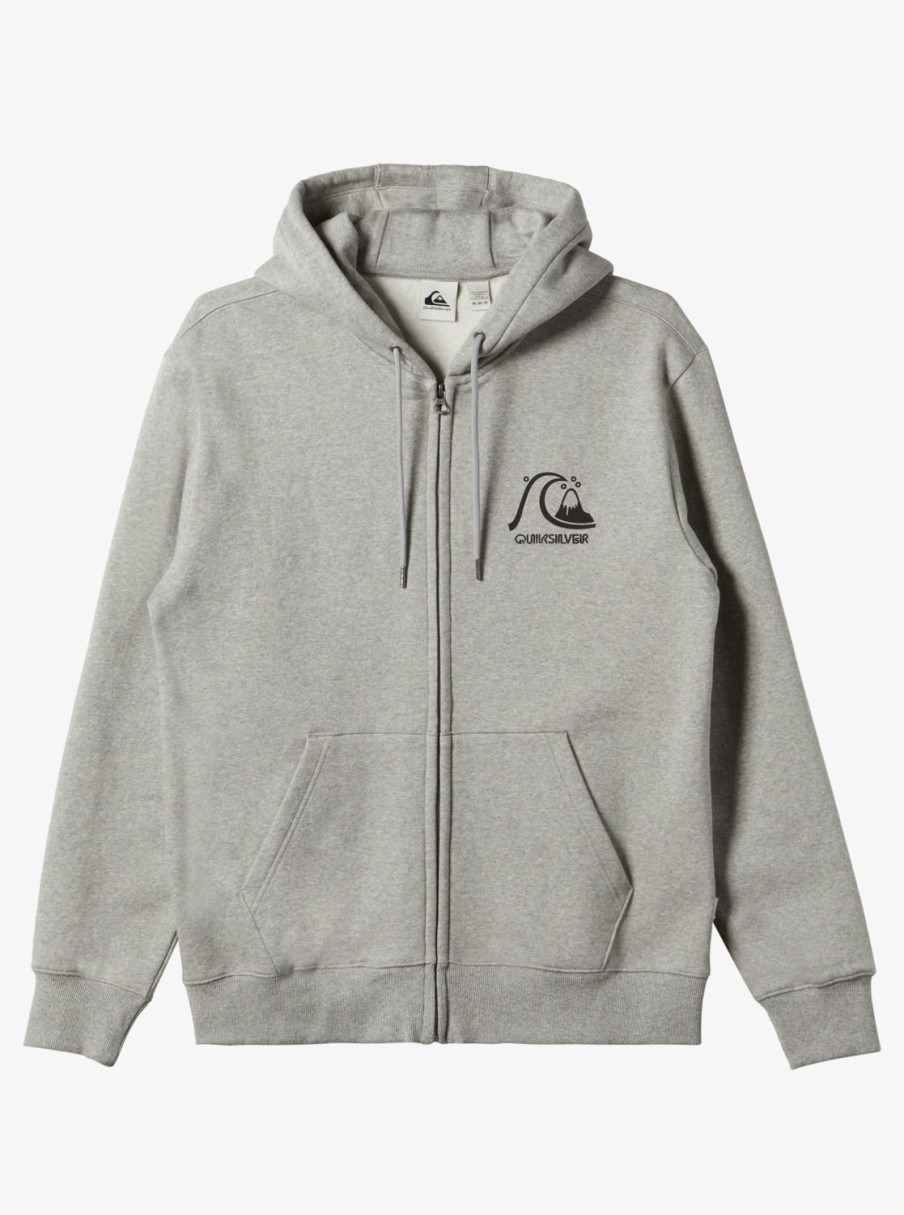 Mens Quiksilver Shirts & Polos | Original Zip-Up Sweatshirt Athletic Heather