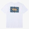 Mens Quiksilver Tees | Black Flash T-Shirt White