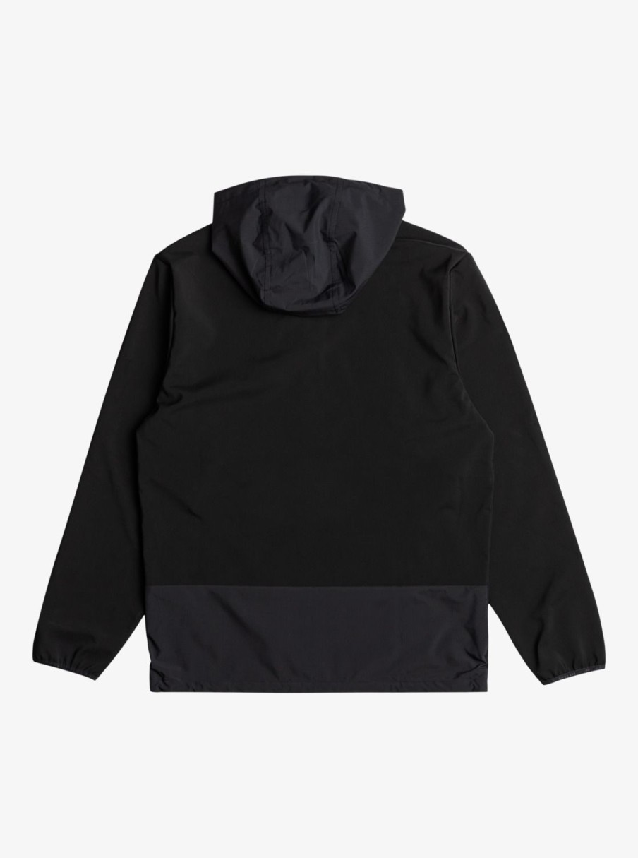 Mens Quiksilver Layers | Live For The Ride Softshelll Technical Hoodie True Black