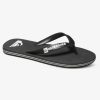 Boys Quiksilver Sandals | Boy'S 8-16 Molokai Flip-Flops Black/Black/White