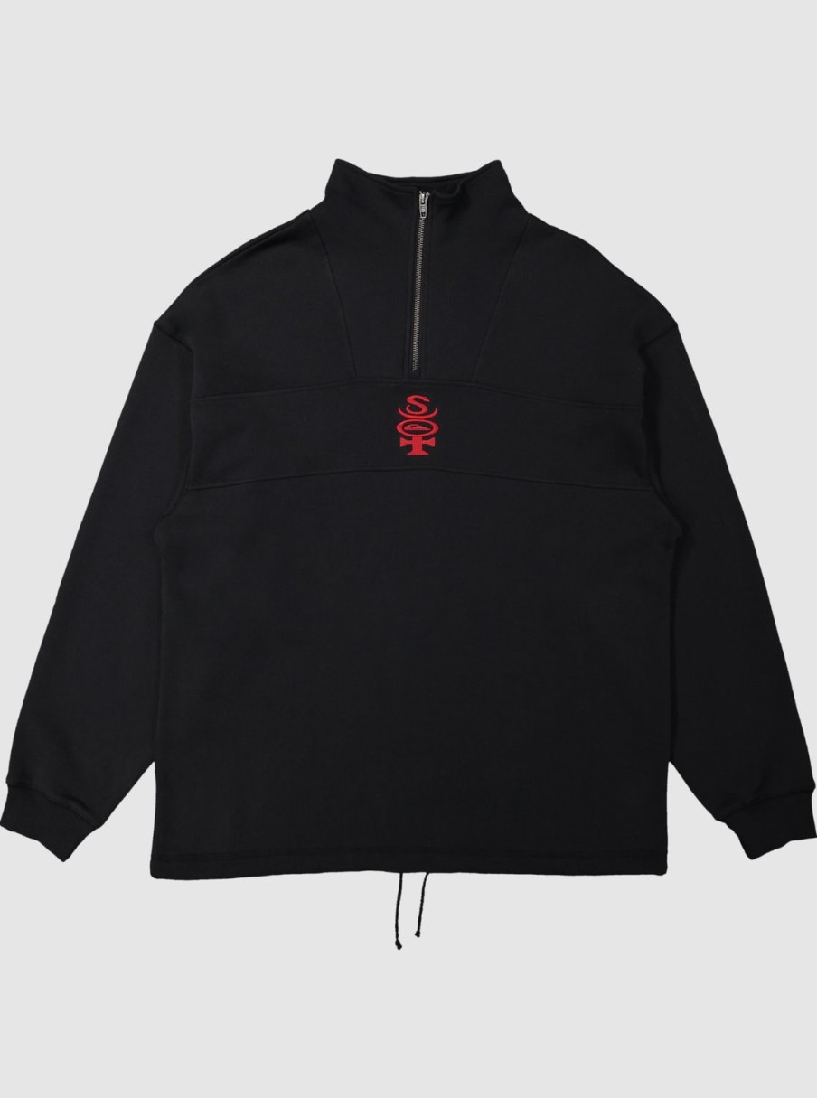 Mens Quiksilver Sweatshirts & Hoodies | Boogieman Zip Sweatshirt Black