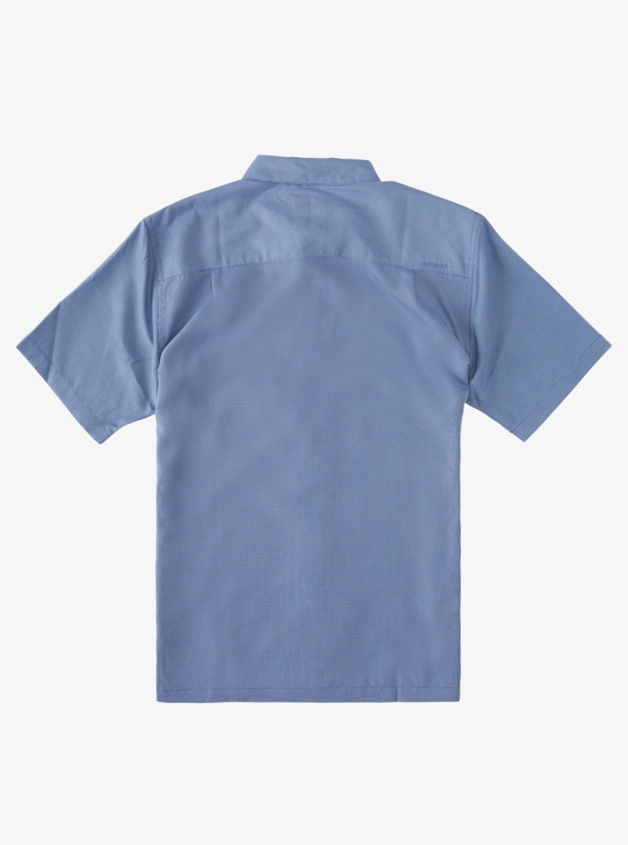 Waterman Quiksilver | Waterman Kings Cliff Short Sleeve Shirt Ensign Blue Kings Cliff