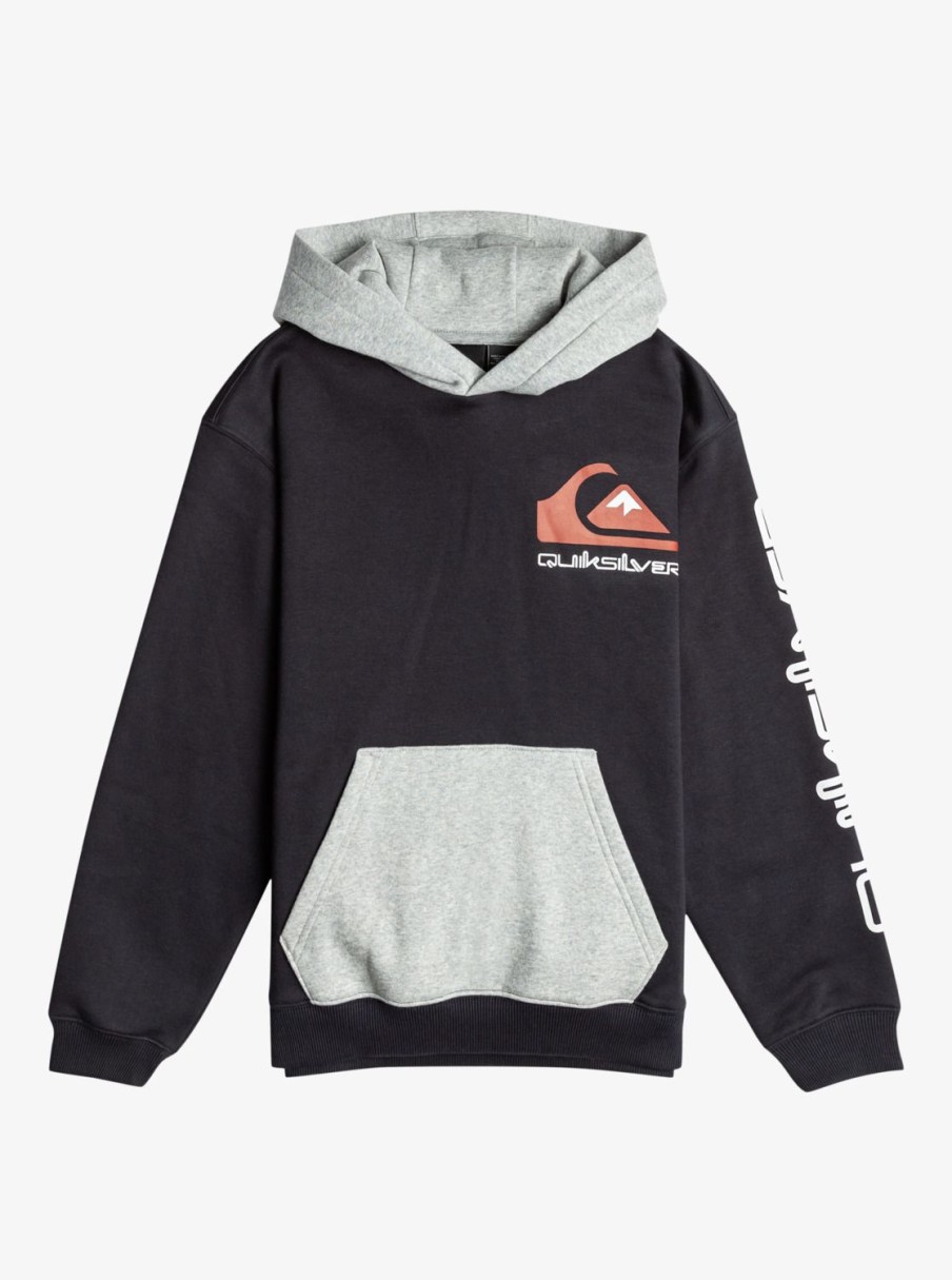 Boys Quiksilver Sweatshirts & Hoodies | Boy'S 8-16 Omni Logo Hoodie Black