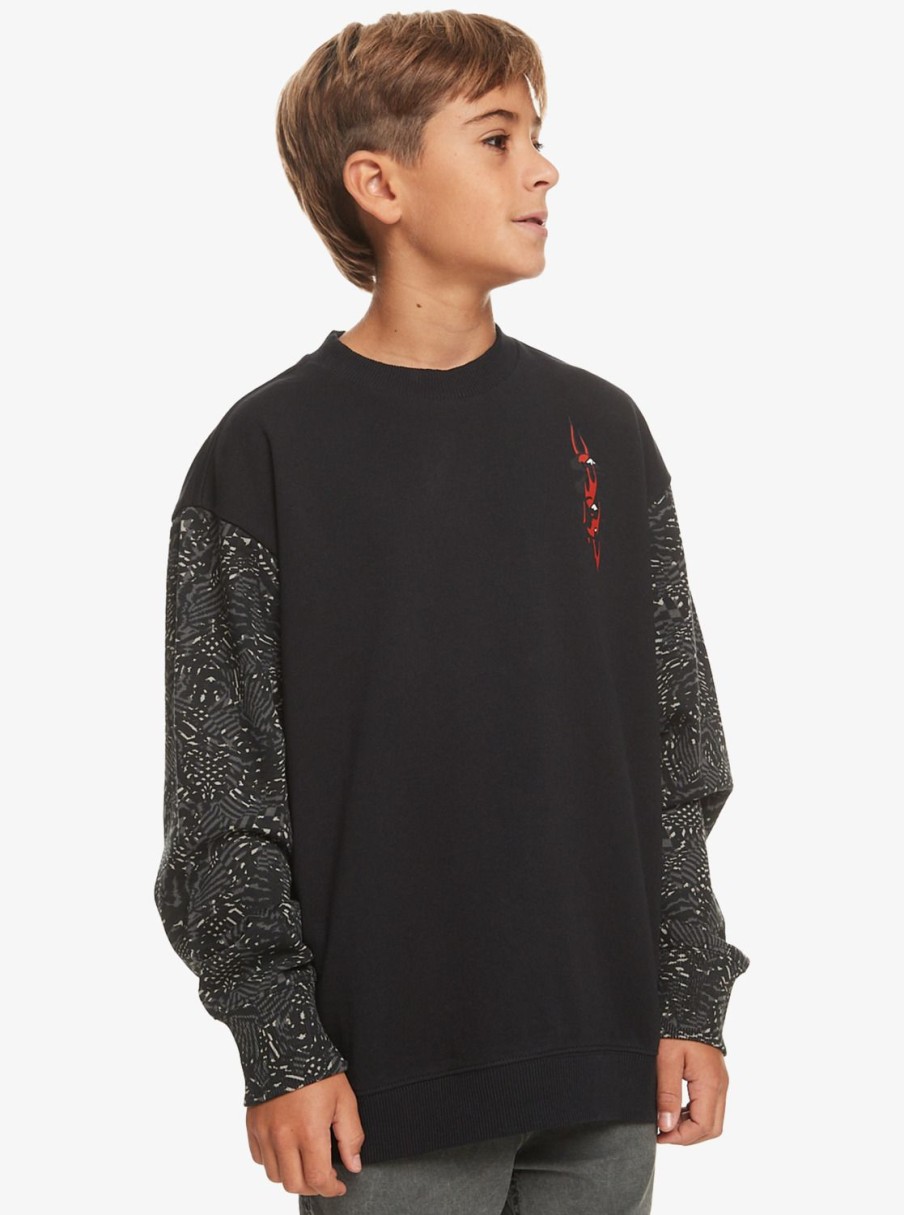 Boys Quiksilver Sweatshirts & Hoodies | Boy'S 8-16 Radical Times Sweatshirt Black