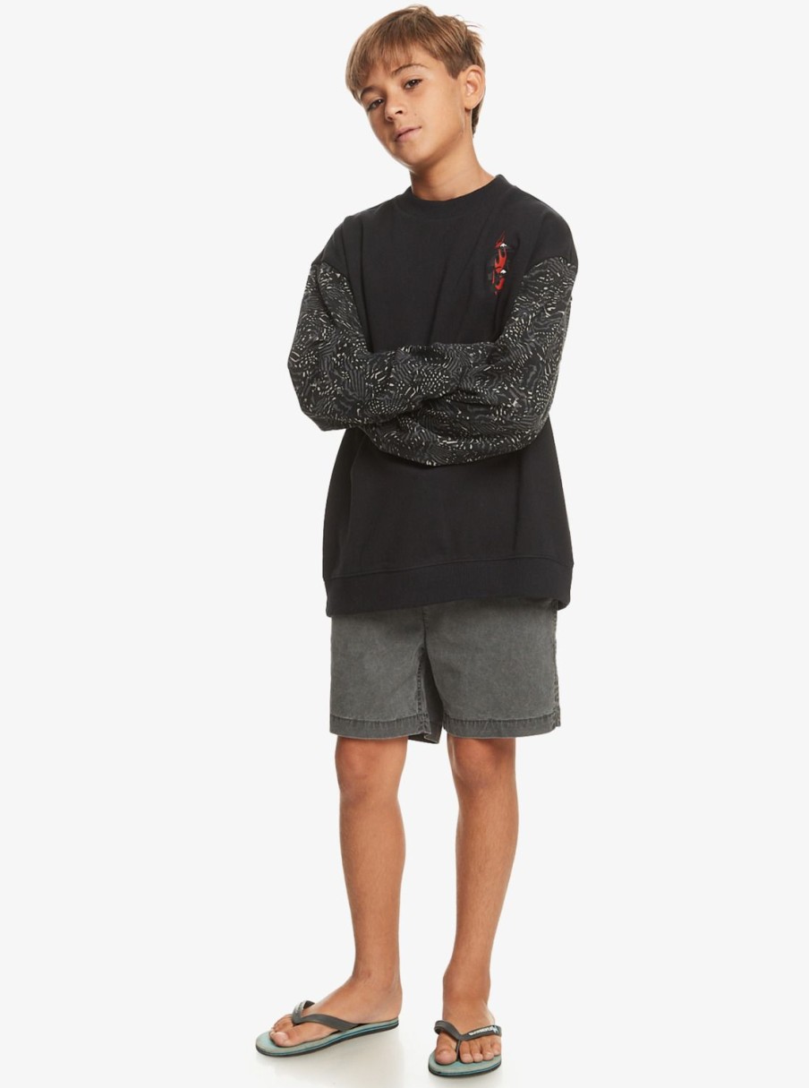 Boys Quiksilver Sweatshirts & Hoodies | Boy'S 8-16 Radical Times Sweatshirt Black