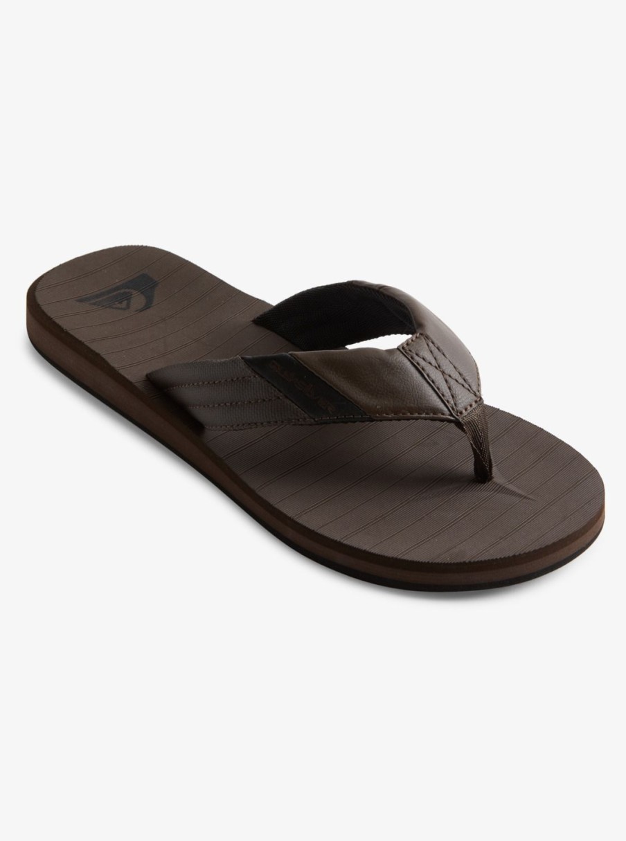 Mens Quiksilver Sandals | Carver Tropics Sandals Brown/Brown/Black