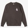 Mens Quiksilver Sweatshirts & Hoodies | E Peace Out Crew Neck Sweatshirt Charcoal Heather