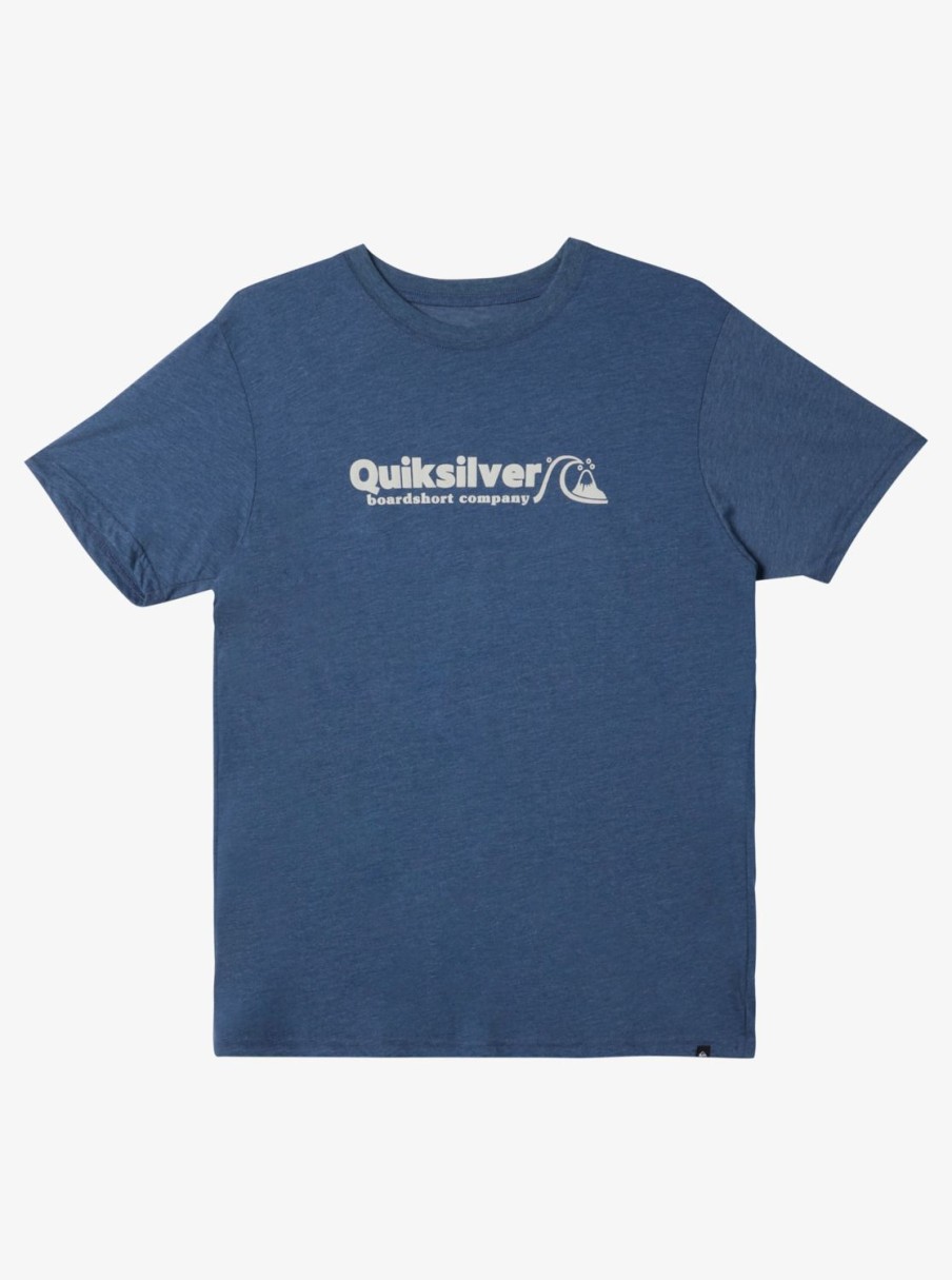 Mens Quiksilver Tees | Twinnies Mod T-Shirt Dark Denim Heather