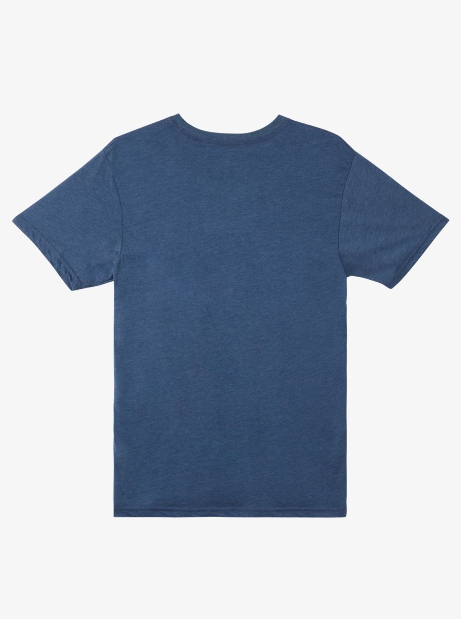 Mens Quiksilver Tees | Twinnies Mod T-Shirt Dark Denim Heather