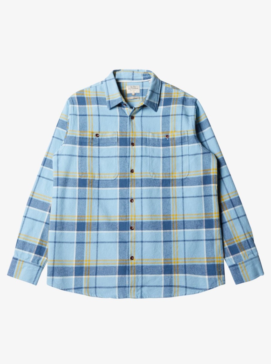 Waterman Quiksilver | Waterman Lower Ridge Flannel Shirt Dusk Blue Lower Ridge