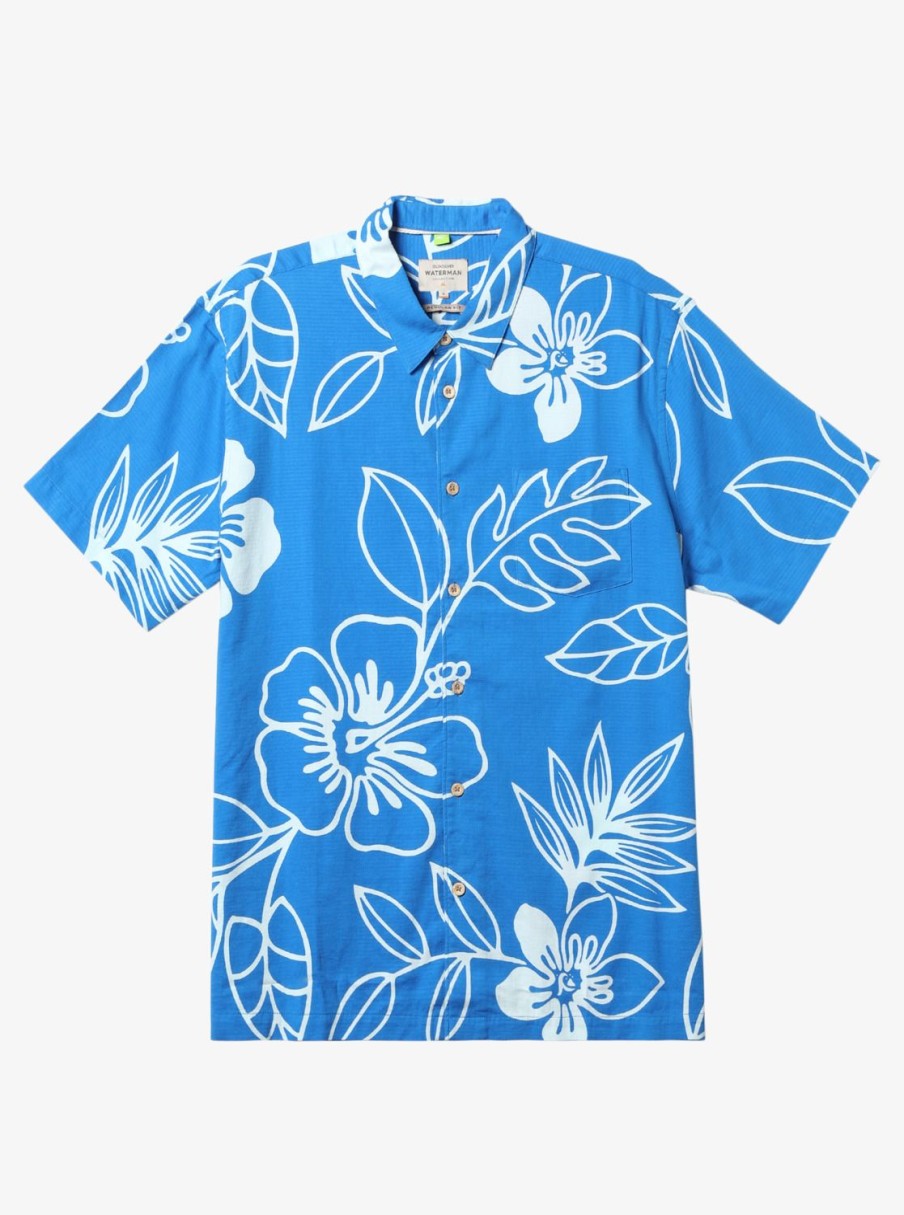 Mens Quiksilver Shirts & Polos | Waterman Cruise Town Woven Shirt Directoire Blue Cruise Town