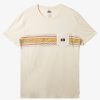 Mens Quiksilver Tees | Mesa Stripe Pocket T-Shirt Birch