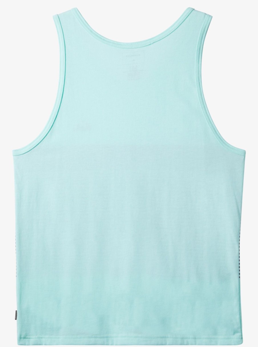 Mens Quiksilver Tees | Tijuana Stripe Tank Top Beach Glass Heather