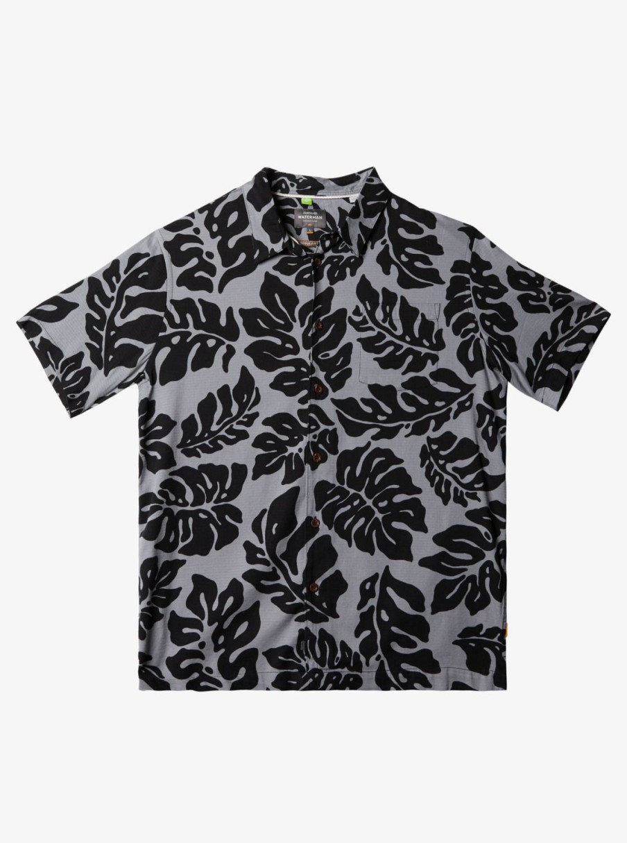 Waterman Quiksilver | Waterman Waterfall Rain Short Sleeve Shirt Black Waterfall Rain