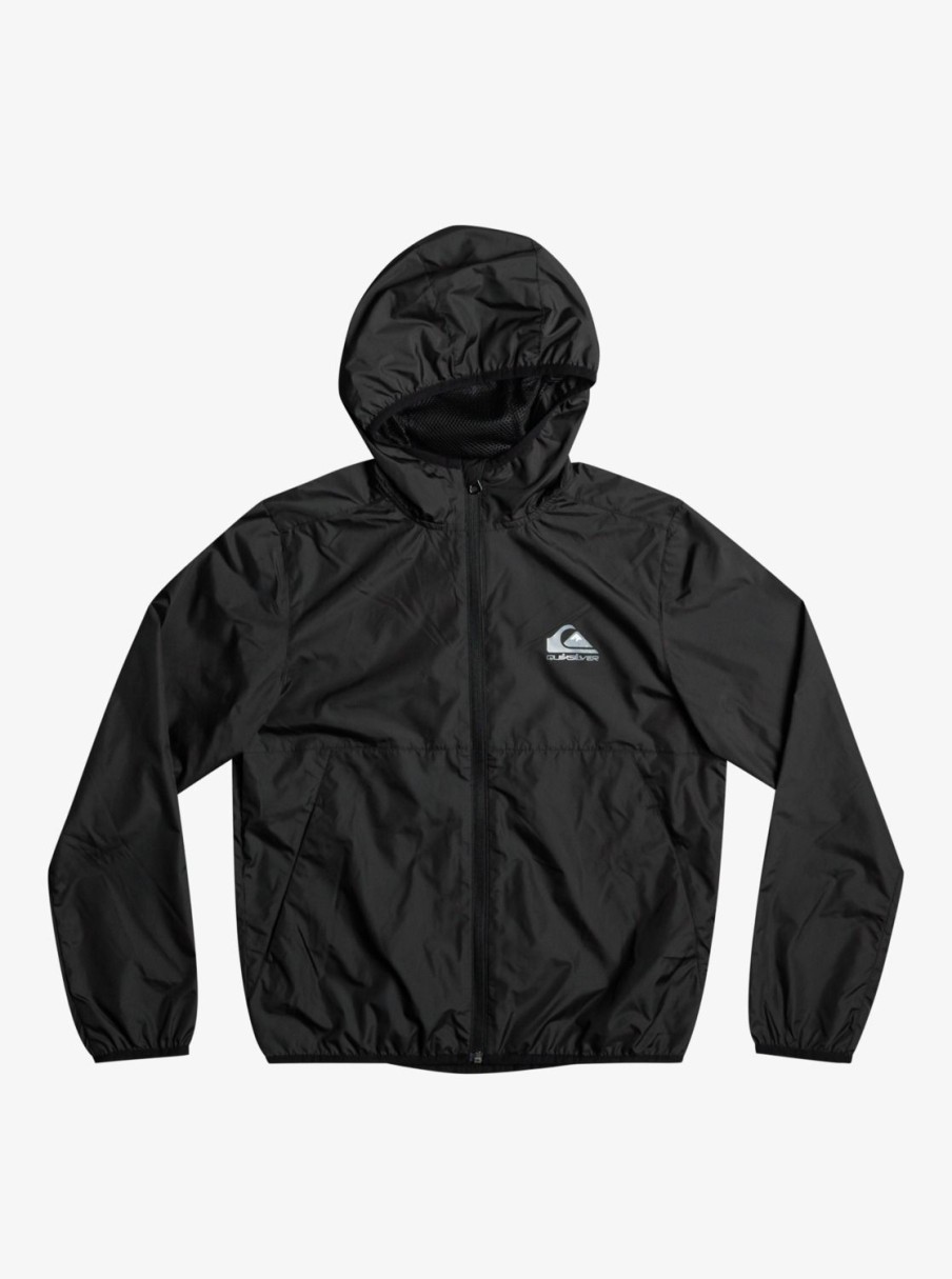 Boys Quiksilver Jackets | Boy'S 8-16 Everyday Water Repellent Windbreaker Black