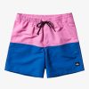 Mens Quiksilver Elastic Waist | Butt Logo 17" Volleys Moonlite Mauve