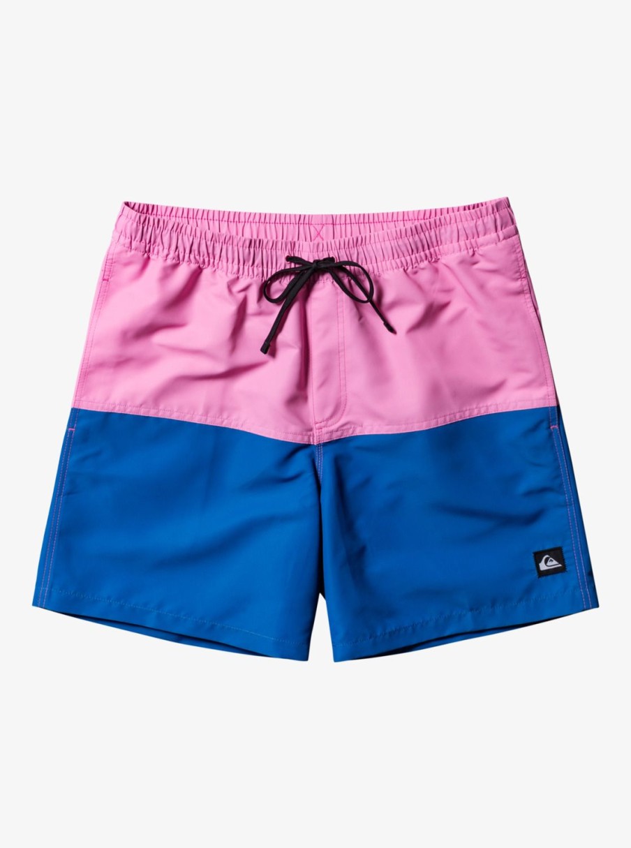 Mens Quiksilver Elastic Waist | Butt Logo 17" Volleys Moonlite Mauve