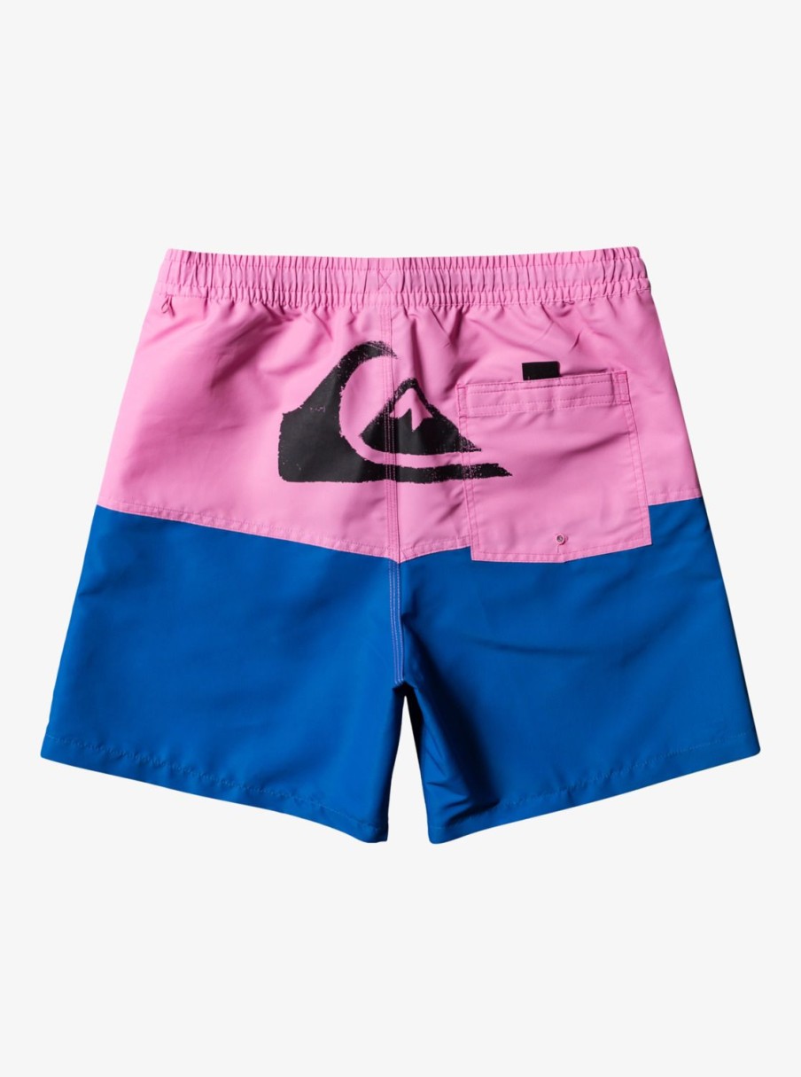 Mens Quiksilver Elastic Waist | Butt Logo 17" Volleys Moonlite Mauve