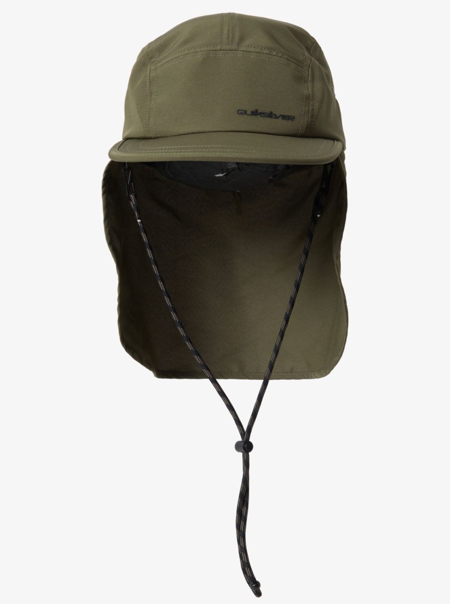 Mens Quiksilver Hats | Cooley Neck Protection Cap Thyme