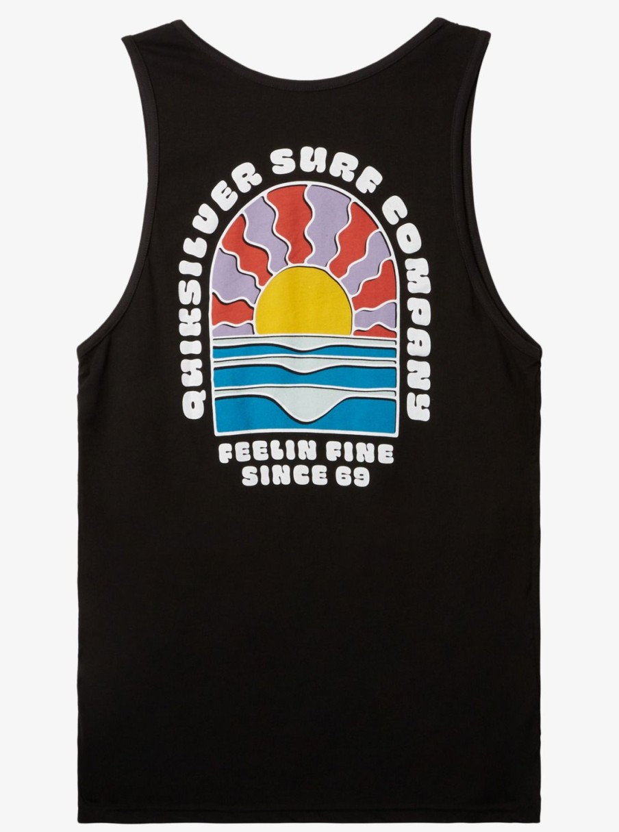 Mens Quiksilver Tees | Sunset Dreams Tank Top Black