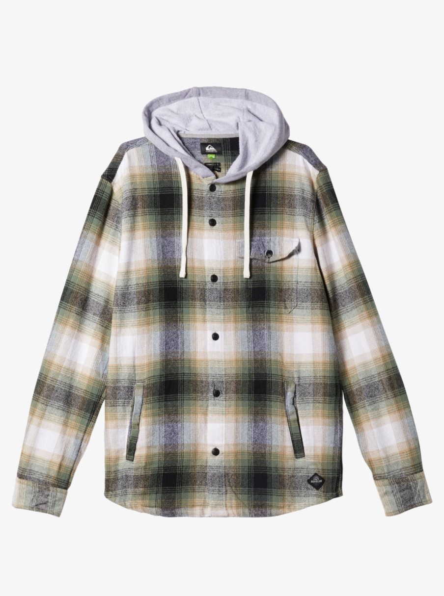 Mens Quiksilver Shirts & Polos | Kinloss Long Sleeve Hooded Shirt Laurel Kinloss