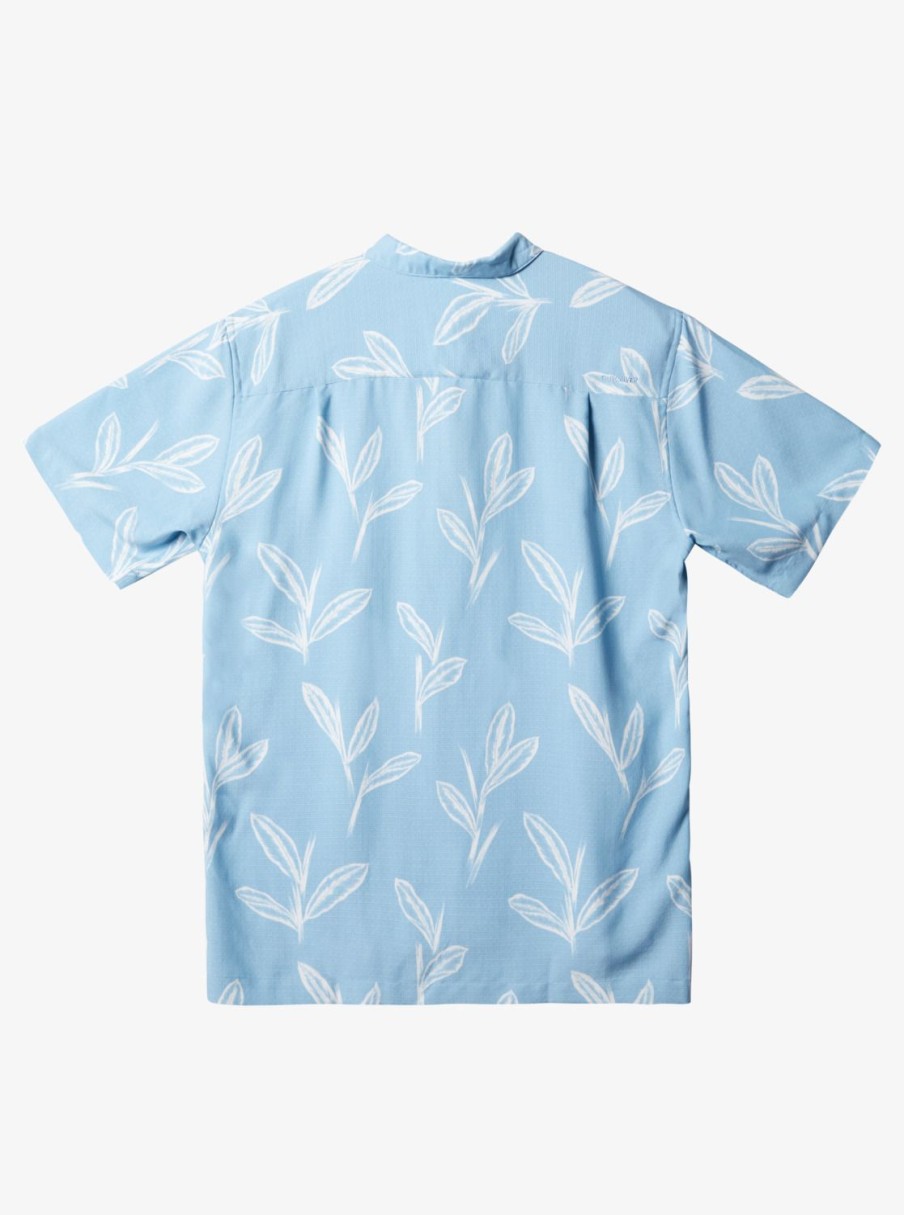 Waterman Quiksilver | Waterman Ginger Stalks Short Sleeve Shirt Dusk Blue Ginger Stalks