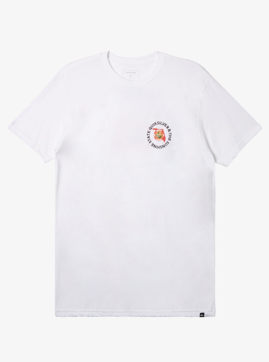 Mens Quiksilver Tees | Fl Flag Days T-Shirt White