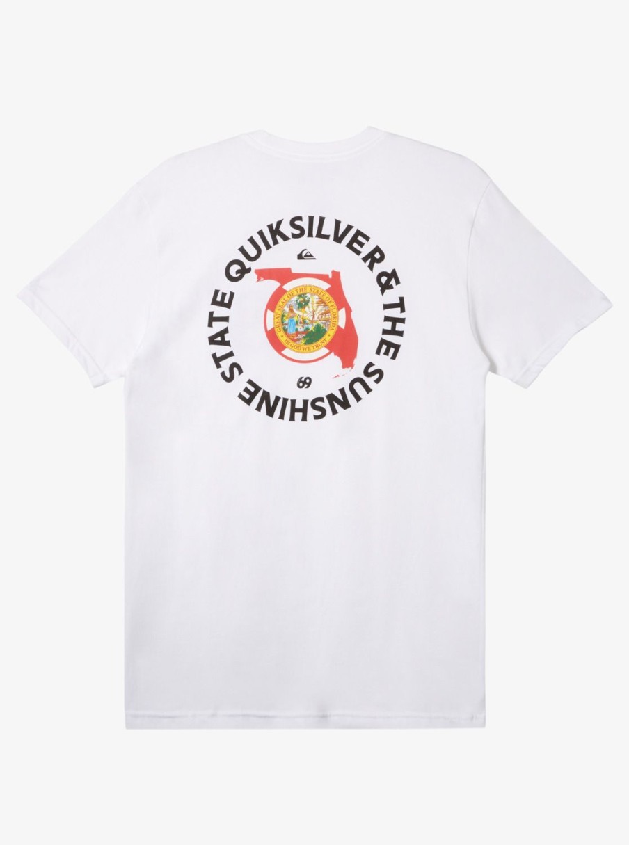 Mens Quiksilver Tees | Fl Flag Days T-Shirt White