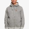 Mens Quiksilver Sweatshirts & Hoodies | Cypress Keller Zip-Up Hoodie Light Grey Heather