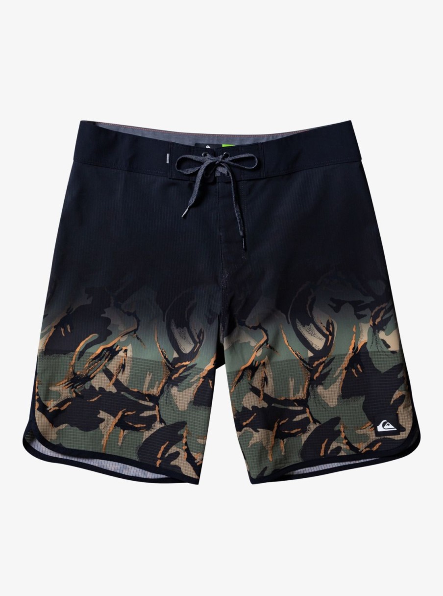 Mens Quiksilver Boardshorts | Highline Scallop 19" Boardshorts Four Leaf Clover