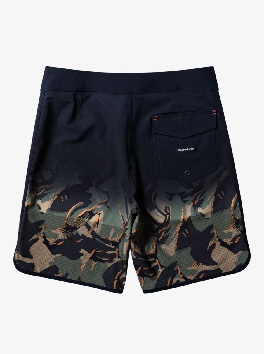 Mens Quiksilver Boardshorts | Highline Scallop 19" Boardshorts Four Leaf Clover