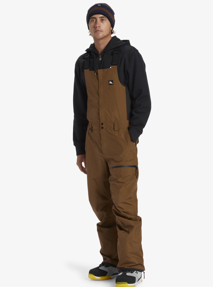 Mens Quiksilver Snow Pants | Quiksilver X Saturdays Nyc Technical Snow Bib Pants Sepia