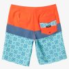 Mens Quiksilver Boardshorts | Surfsilk Panel 20" Boardshorts Fiery Coral