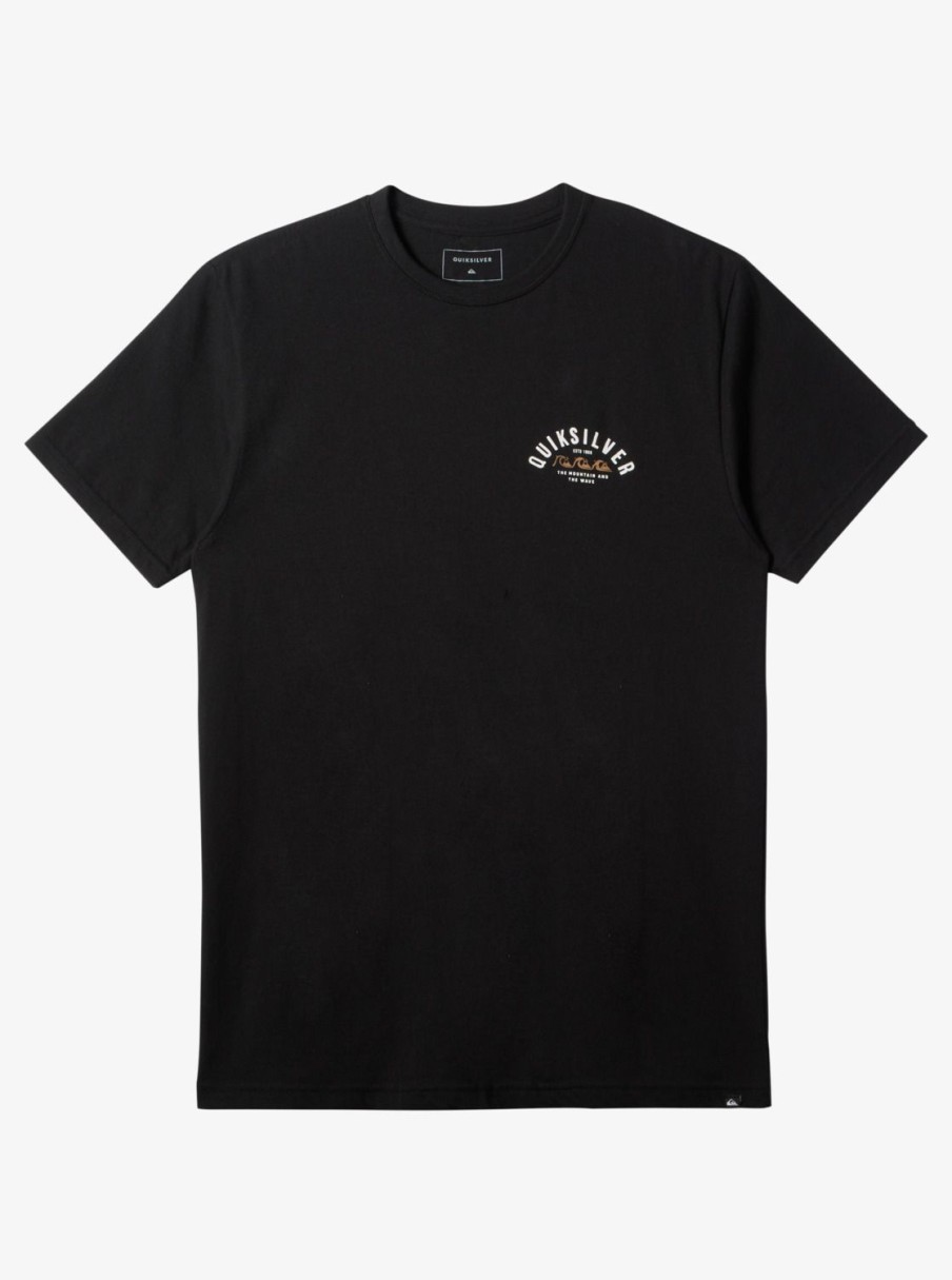 Mens Quiksilver Tees | Logo Lockup T-Shirt Black